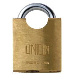 Union 3142 5 Pin Brass Padlock Closed Shackle 52mm