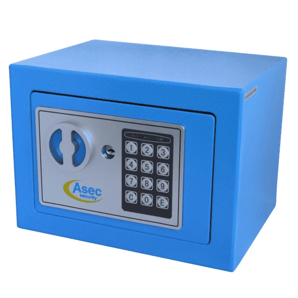 Asec Mini Compact Digital Small Safe With Key Override