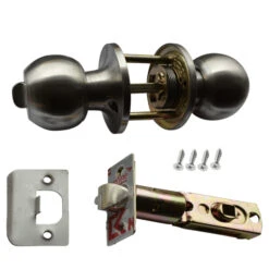 Asec Knobset In Polished Brass Or Stainless Steel - Entrance Knobsets