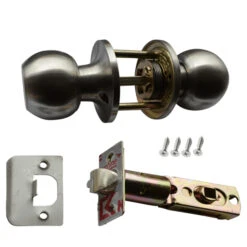 Asec Knobset In Polished Brass Or Stainless Steel - Passage Knobsets