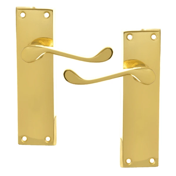 Asec Victorian Door Furniture Lever Scroll Handle - Image 2