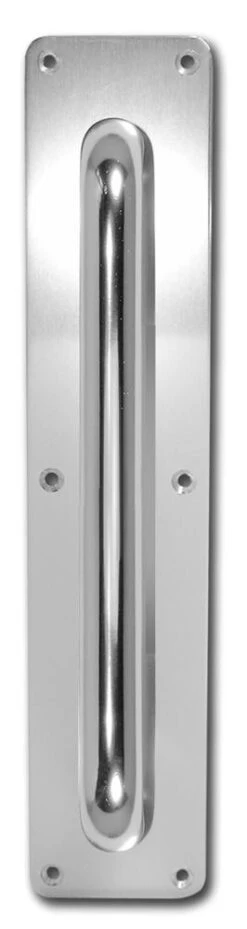 Asec Screw Fix Pull Door Handle On Plate Aluminium