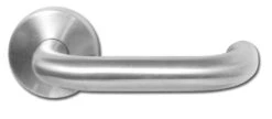 Asec Stainless Steel Door Furniture Handle On Round Rose