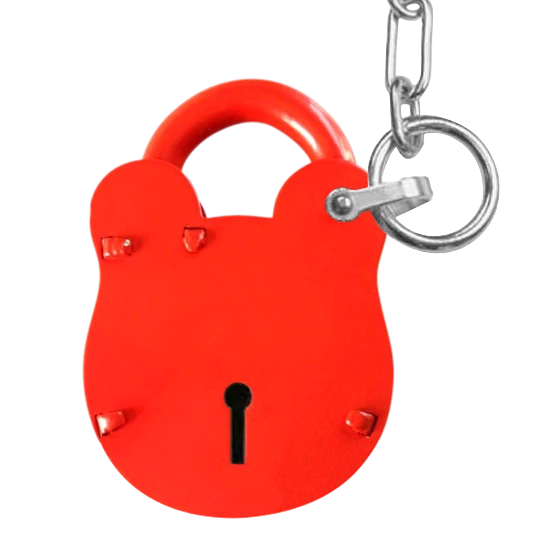 Morgan ACL100 Old English Padlock For Radar NKS Keys - Red