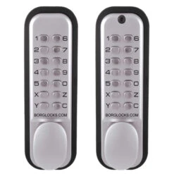 Borg Locks BL 2021 Digital Lock Back To Back Lock Satin Chrome - BL2021