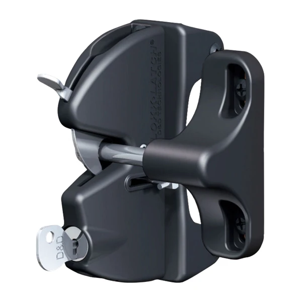 D&D LokkLatch Deluxe Lockable One SideGravity Latch - LLAARB