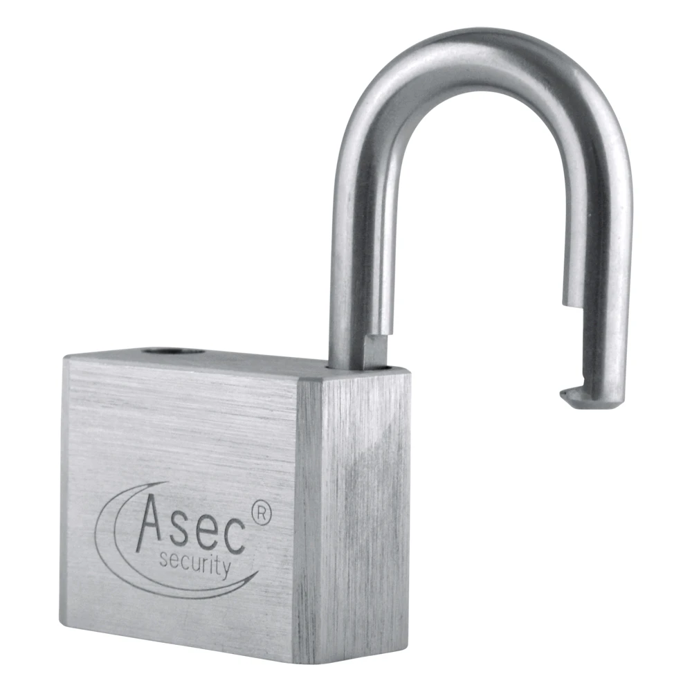 Asec Chrome Plated Brass Open Shackle Padlock Without Cylinder - Image 2