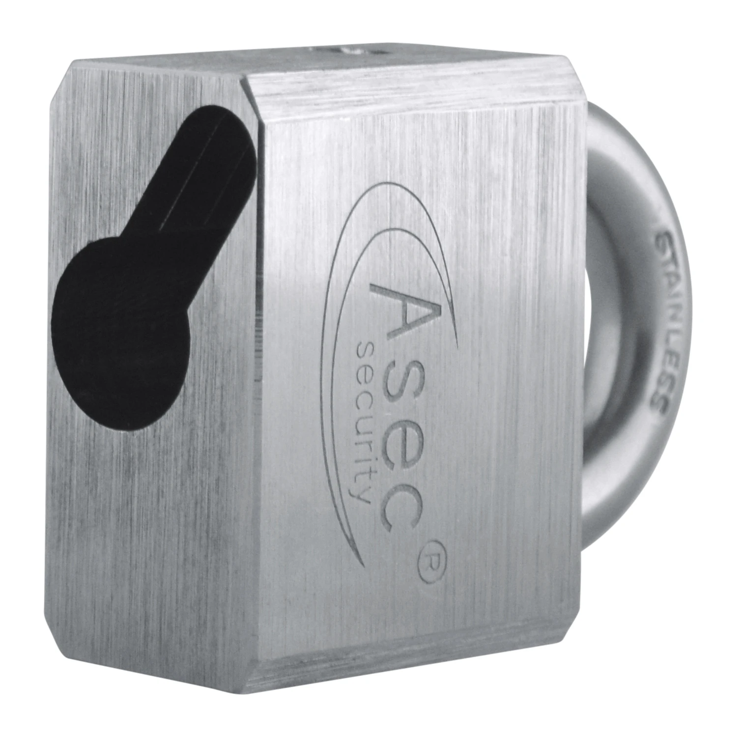 Asec Chrome Plated Brass Open Shackle Padlock Without Cylinder - Image 3
