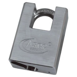 Asec Chrome Plated Brass Closed Shackle Padlock Without Cylinder